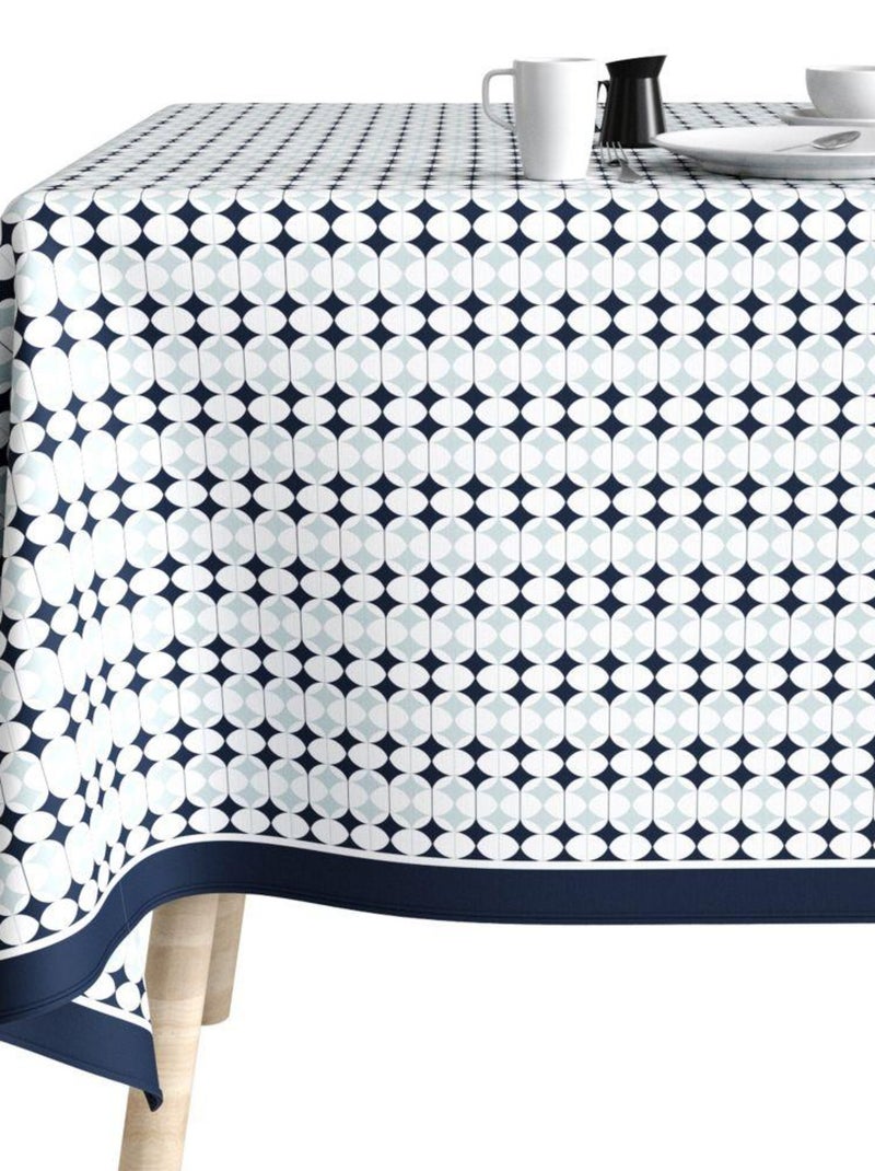 Nappe rectangulaire anti tache en Coton - Verana Bleu - Kiabi