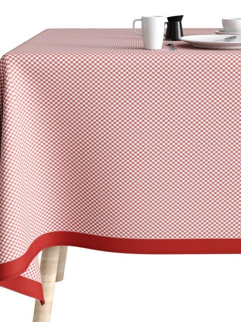 Nappe rectangulaire anti tache en Coton - Vicha Brique Rouge - Kiabi
