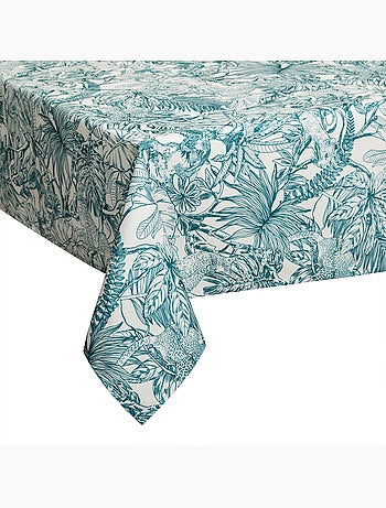 Nappe rectangulaire anti-tâche imprimé végétal JUNGLE