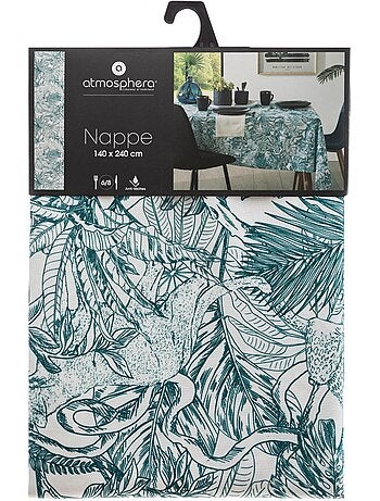 Nappe rectangulaire anti-tâche imprimé végétal JUNGLE
