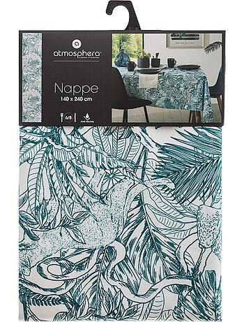 Nappe rectangulaire anti-tâche imprimé végétal JUNGLE