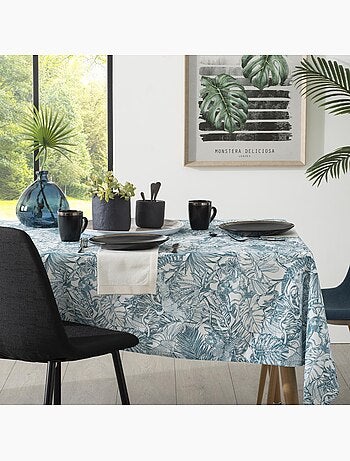 Nappe rectangulaire anti-tâche imprimé végétal JUNGLE