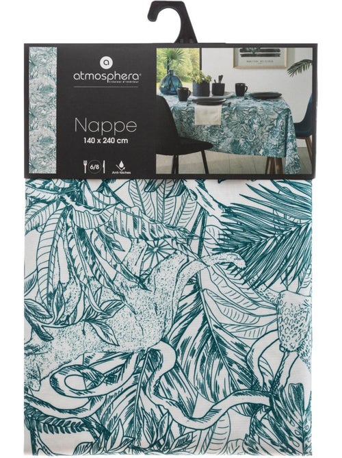 Nappe rectangulaire anti-tâche imprimé végétal JUNGLE - Kiabi