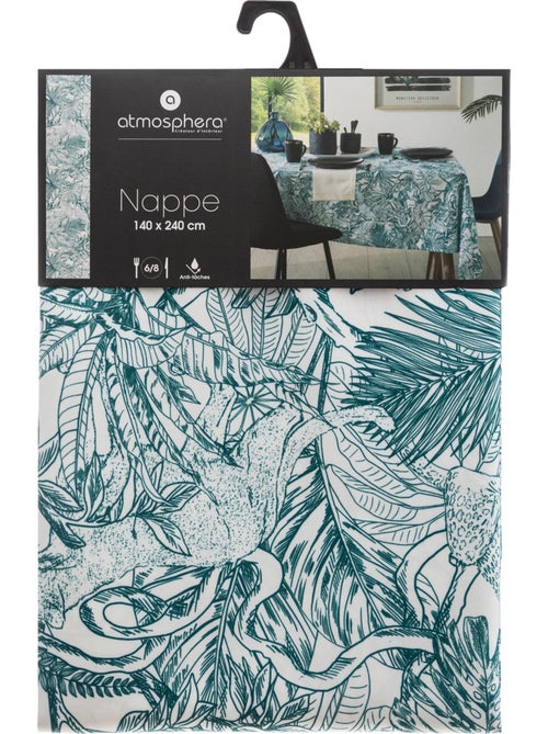 Nappe rectangulaire anti-tâche imprimé végétal JUNGLE - Kiabi