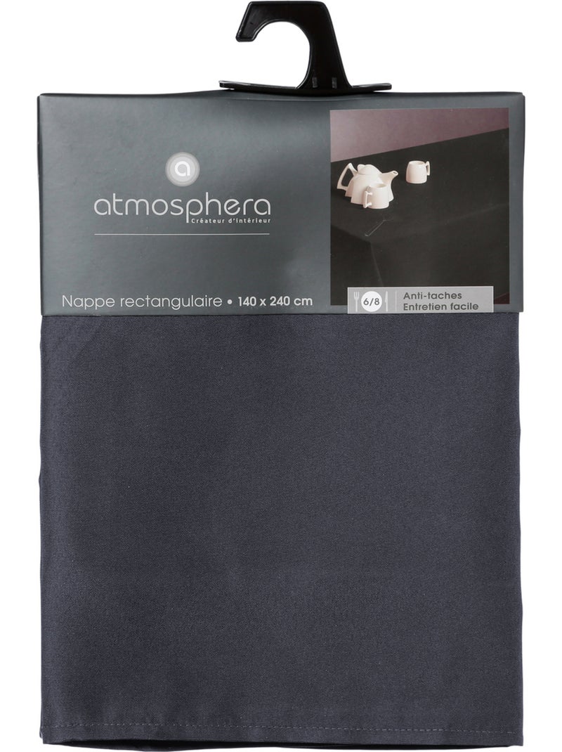 Nappe rectangulaire anti-tâche LALLIE Gris foncé - Kiabi