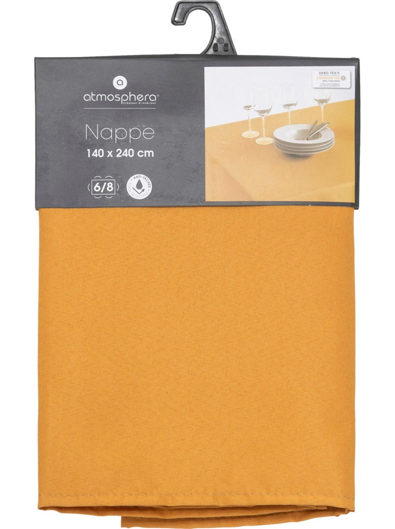 Nappe rectangulaire anti-tâche LALLIE Ocre - Kiabi