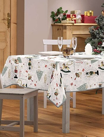 Nappe rectangulaire antitache Casse-noisette