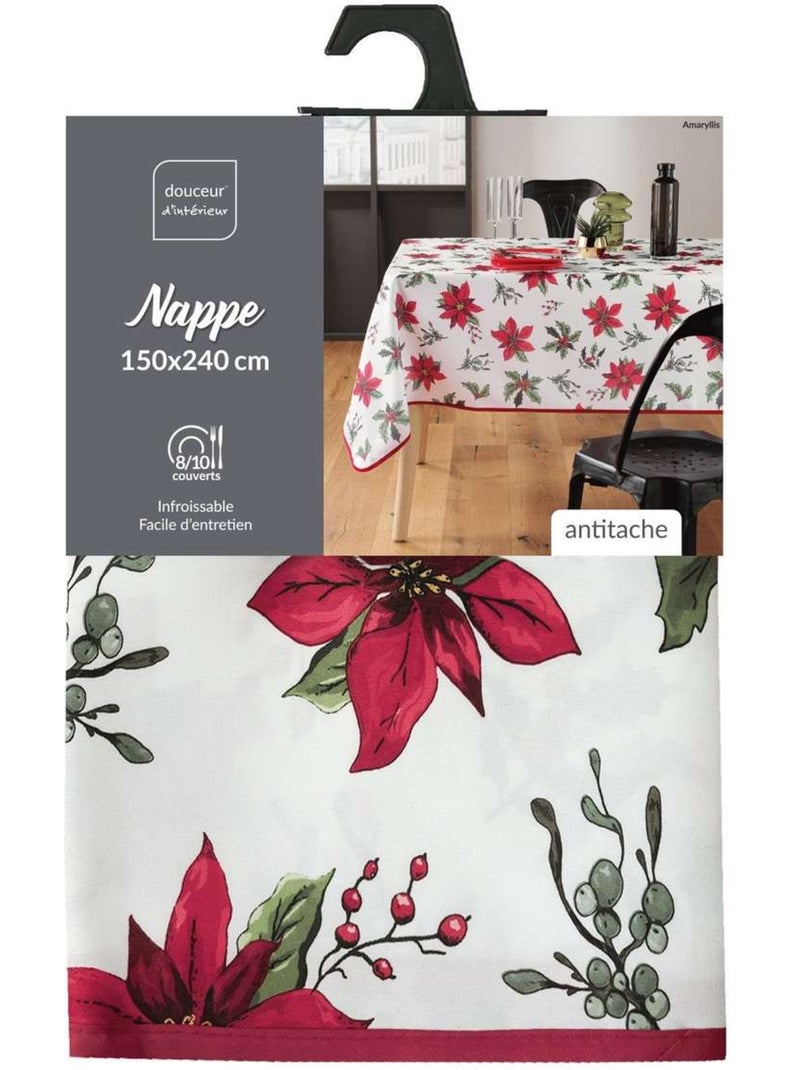 Nappe rectangulaire antitache et infroissable AMARYLLIS Blanc - Kiabi