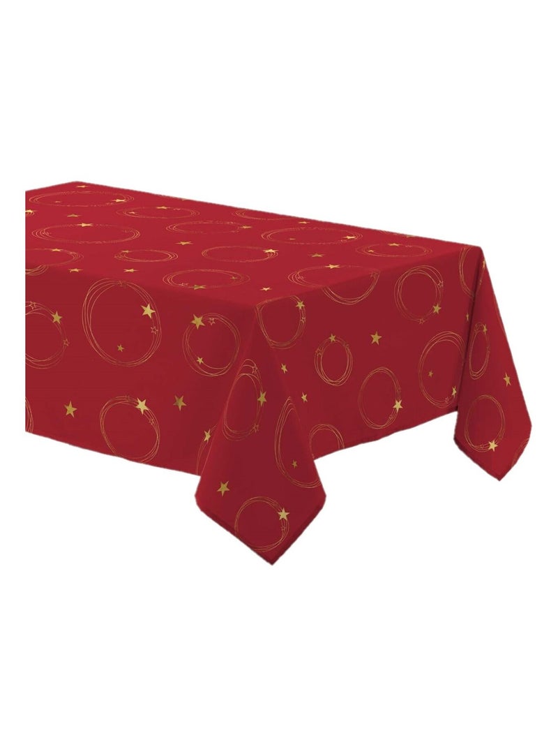 Nappe rectangulaire antitache et infroissable Etoiles scintillantes Rouge - Kiabi