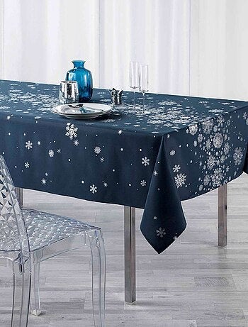 Nappe rectangulaire antitache et infroissable FLOCONS