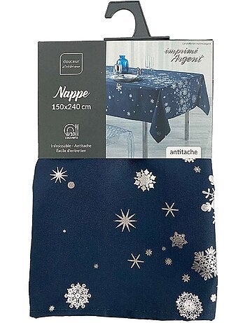 Nappe rectangulaire antitache et infroissable FLOCONS