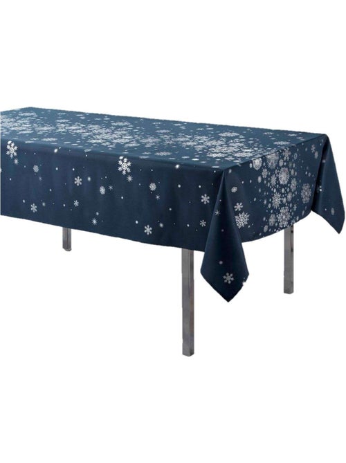 Nappe rectangulaire antitache et infroissable FLOCONS - Kiabi Nappe rectangulaire antitache et infroissable FLOCONS - Kiabi