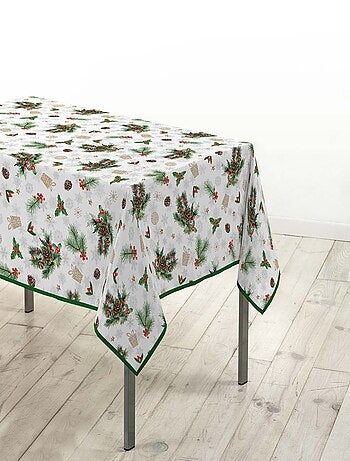 Nappe rectangulaire antitache et infroissable Flore d'hiver