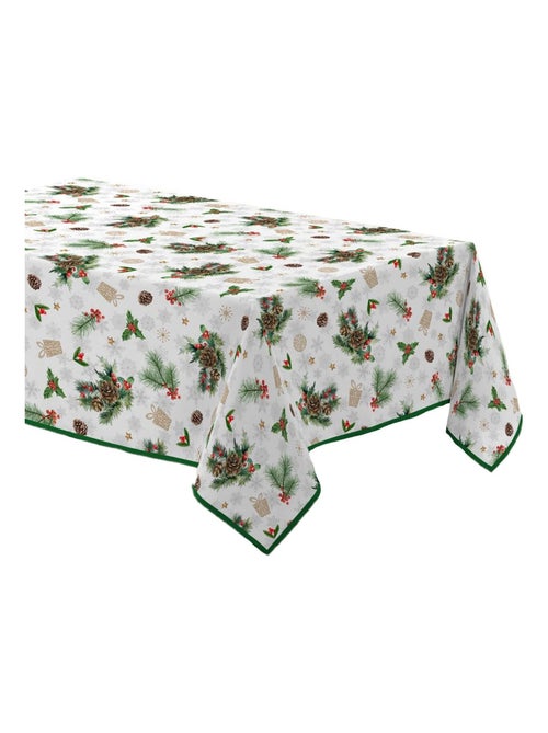 Nappe rectangulaire antitache et infroissable FLORE D'HIVER - Kiabi