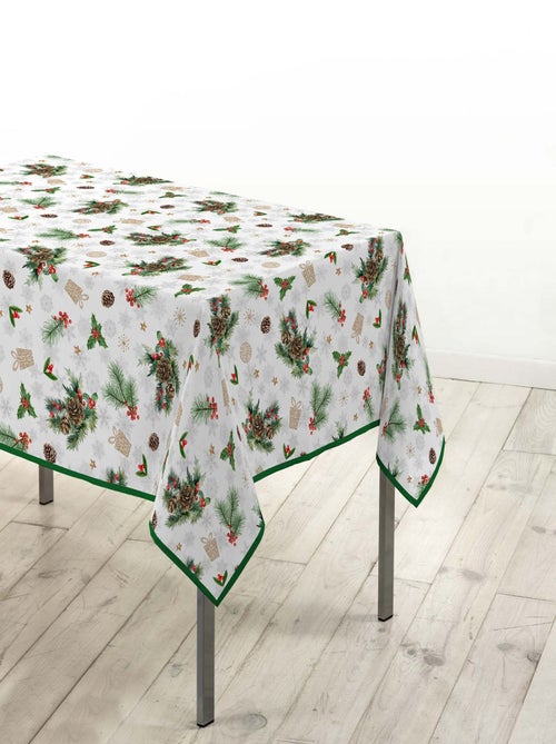 Nappe rectangulaire antitache et infroissable FLORE D'HIVER - Kiabi