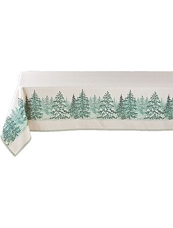 Nappe rectangulaire antitache et infroissable Forêt enneigée