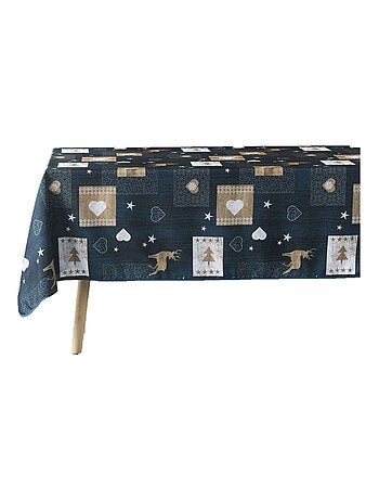 Nappe rectangulaire antitache et infroissable grand format CŒURS