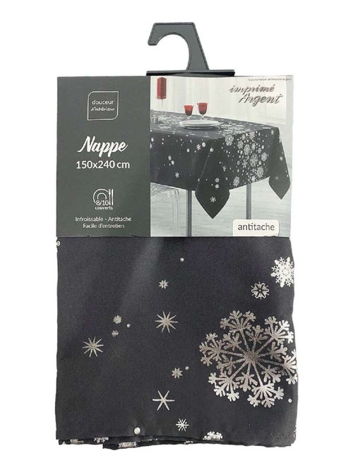 Nappe rectangulaire antitache et infroissable imprimé FLOCONS - Kiabi