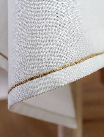 Nappe rectangulaire avec bordure jute LINA