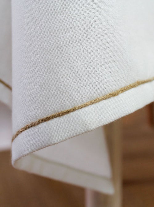 Nappe rectangulaire avec bordure jute LINA - Kiabi