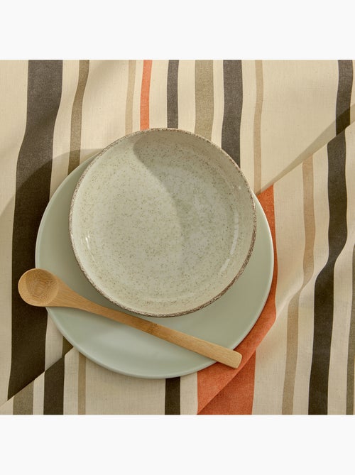 Nappe rectangulaire coton enduit rayures basque - Kiabi