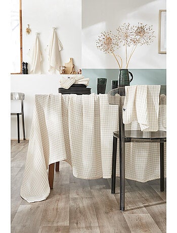 Nappe rectangulaire – double gaze de coton- carreaux vichy - vickie