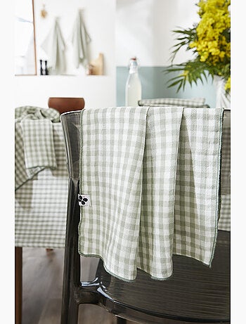 Nappe rectangulaire – Double gaze de coton- Carreaux Vichy - Vickie
