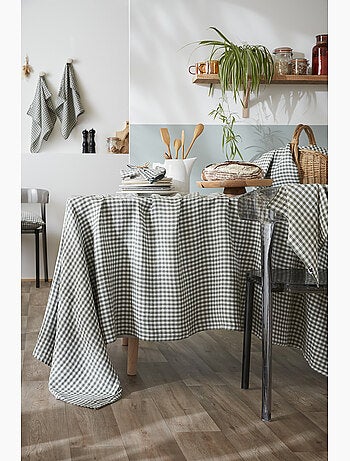 Nappe rectangulaire – Double gaze de coton- Carreaux Vichy - Vickie