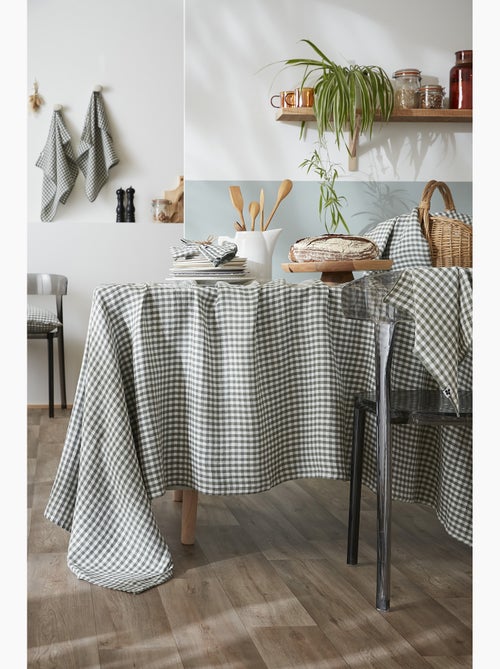 Nappe rectangulaire – Double gaze de coton-  Carreaux Vichy - Vickie - Kiabi