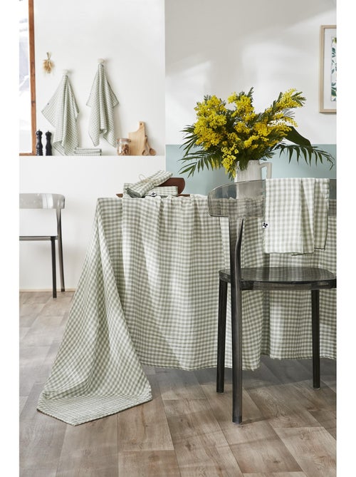 Nappe rectangulaire – Double gaze de coton-  Carreaux Vichy - Vickie - Kiabi