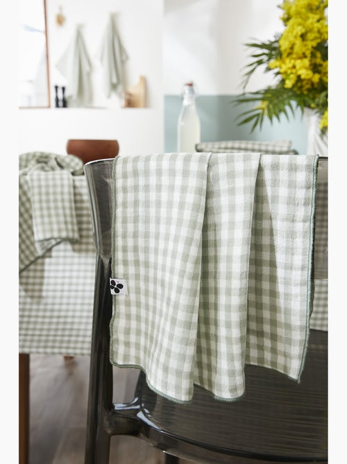 Nappe rectangulaire – Double gaze de coton-  Carreaux Vichy - Vickie - Kiabi