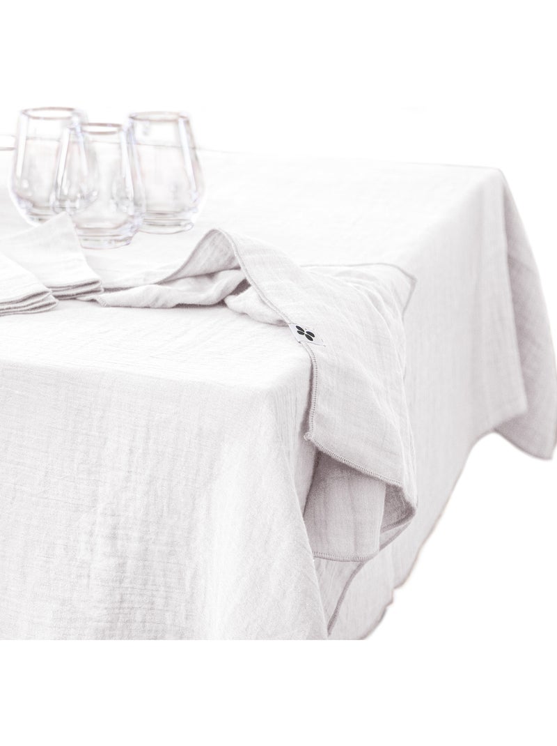 Nappe rectangulaire – Double gaze de coton – Gaïa Blanc - Kiabi