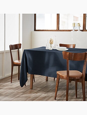 Nappe rectangulaire – Double gaze de coton – Gaïa Minuit