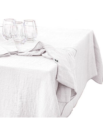Nappe rectangulaire – Double gaze de coton – Gaïa Minuit