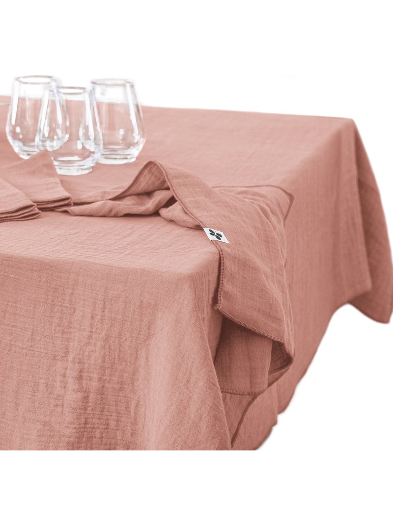 Nappe rectangulaire – double gaze de coton – gaïa Peche - Kiabi