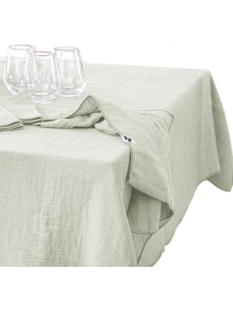 Nappe rectangulaire – Double gaze de coton – Gaïa Vert d'eau - Kiabi