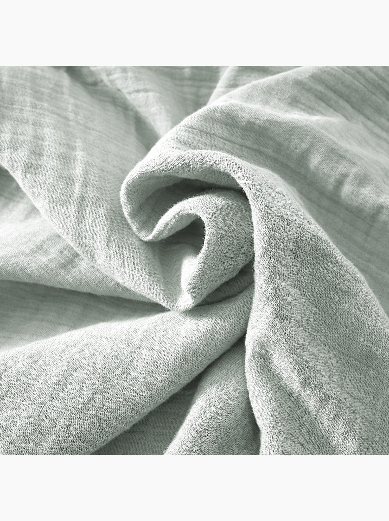 Nappe rectangulaire – double gaze de coton – gaïa - Vert eucalyptus