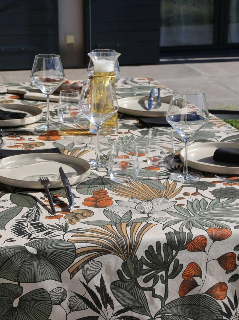 Nappe rectangulaire en coton enduit Bronze - Kiabi