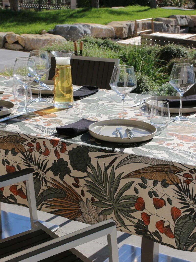 Nappe rectangulaire en coton enduit Bronze - Kiabi