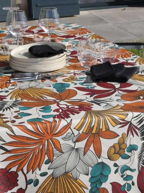 Nappe rectangulaire en coton enduit - Kiabi