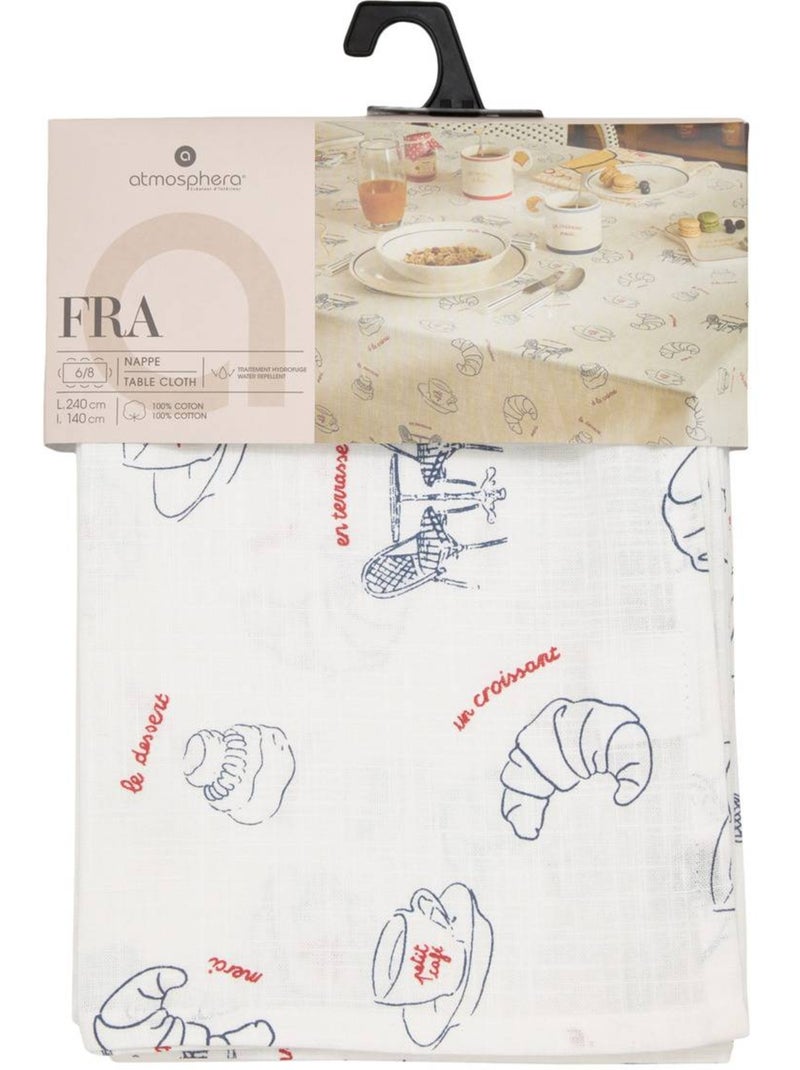 Nappe rectangulaire en coton FRA Blanc - Kiabi