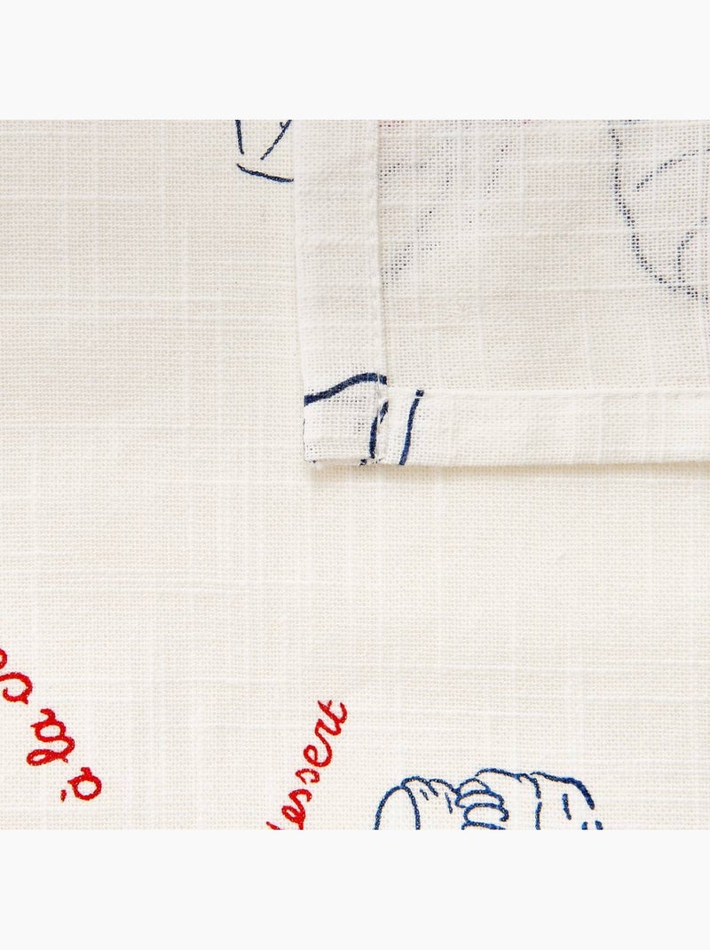 Nappe rectangulaire en coton FRA Blanc - Kiabi