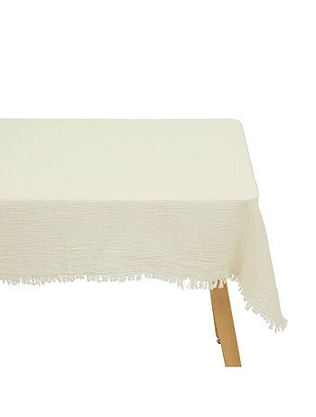 Nappe rectangulaire en coton gaufré