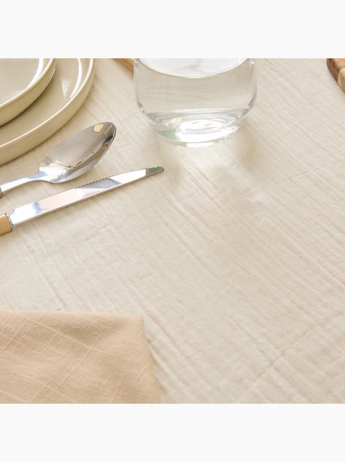 Nappe rectangulaire en coton gaufré - Kiabi
