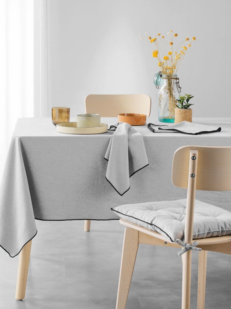 Nappe rectangulaire en coton recyclé Anaïs Gris - Kiabi