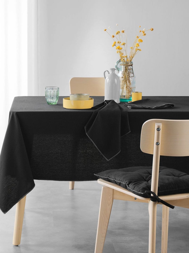 Nappe rectangulaire en coton recyclé Anaïs Noir - Kiabi