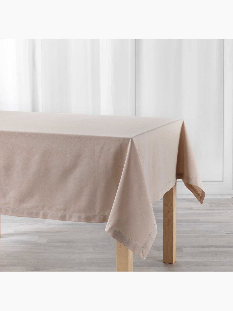 Nappe rectangulaire en coton uni Beige - Kiabi