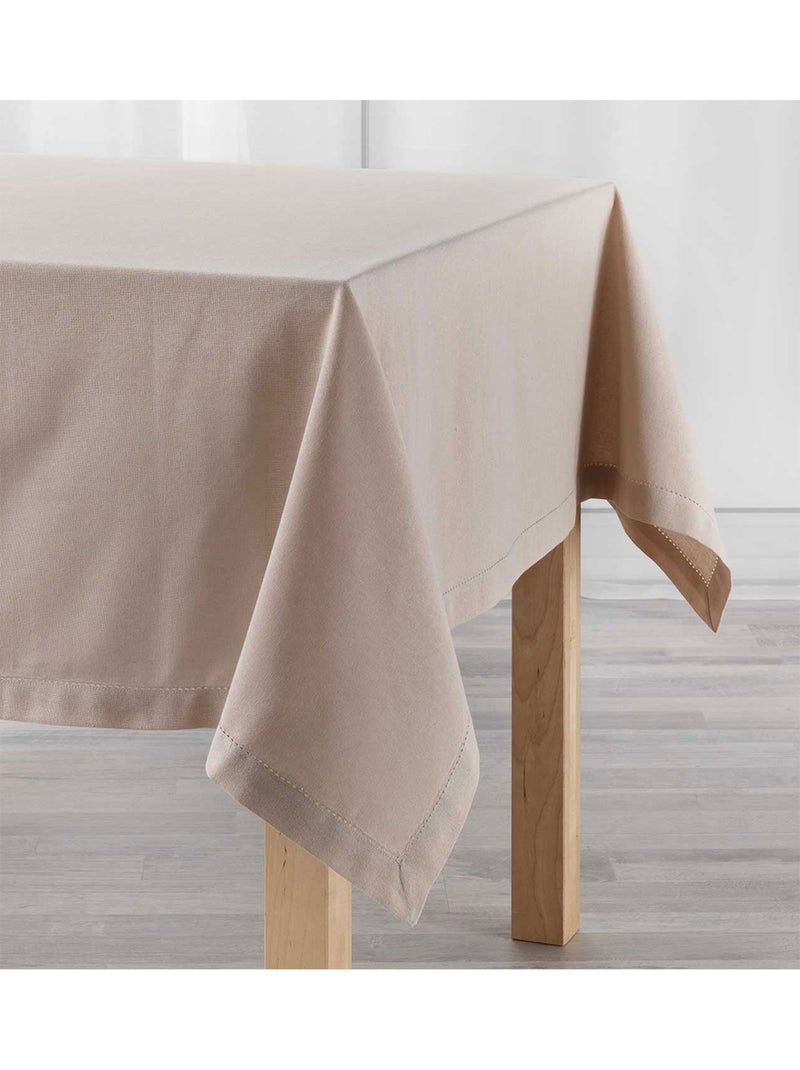 Nappe rectangulaire en coton uni Beige - Kiabi