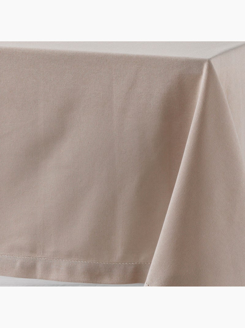 Nappe rectangulaire en coton uni Beige - Kiabi