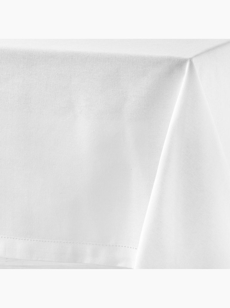 Nappe rectangulaire en coton uni Blanc - Kiabi